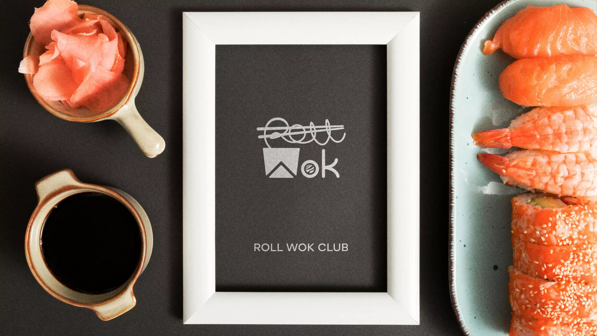 Разработка логотипа суши-бара «Roll Wok Club» в Бодайбо