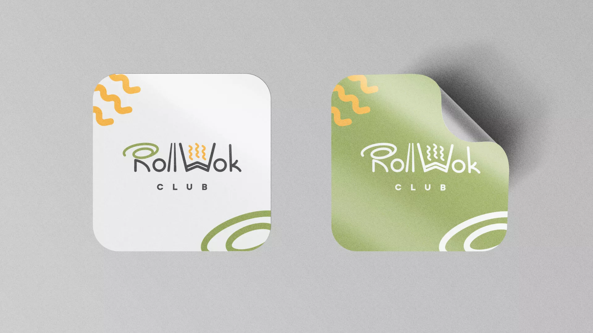 Разработка логотипа и фирменного стиля суши-бара «Roll Wok Club» в Бодайбо