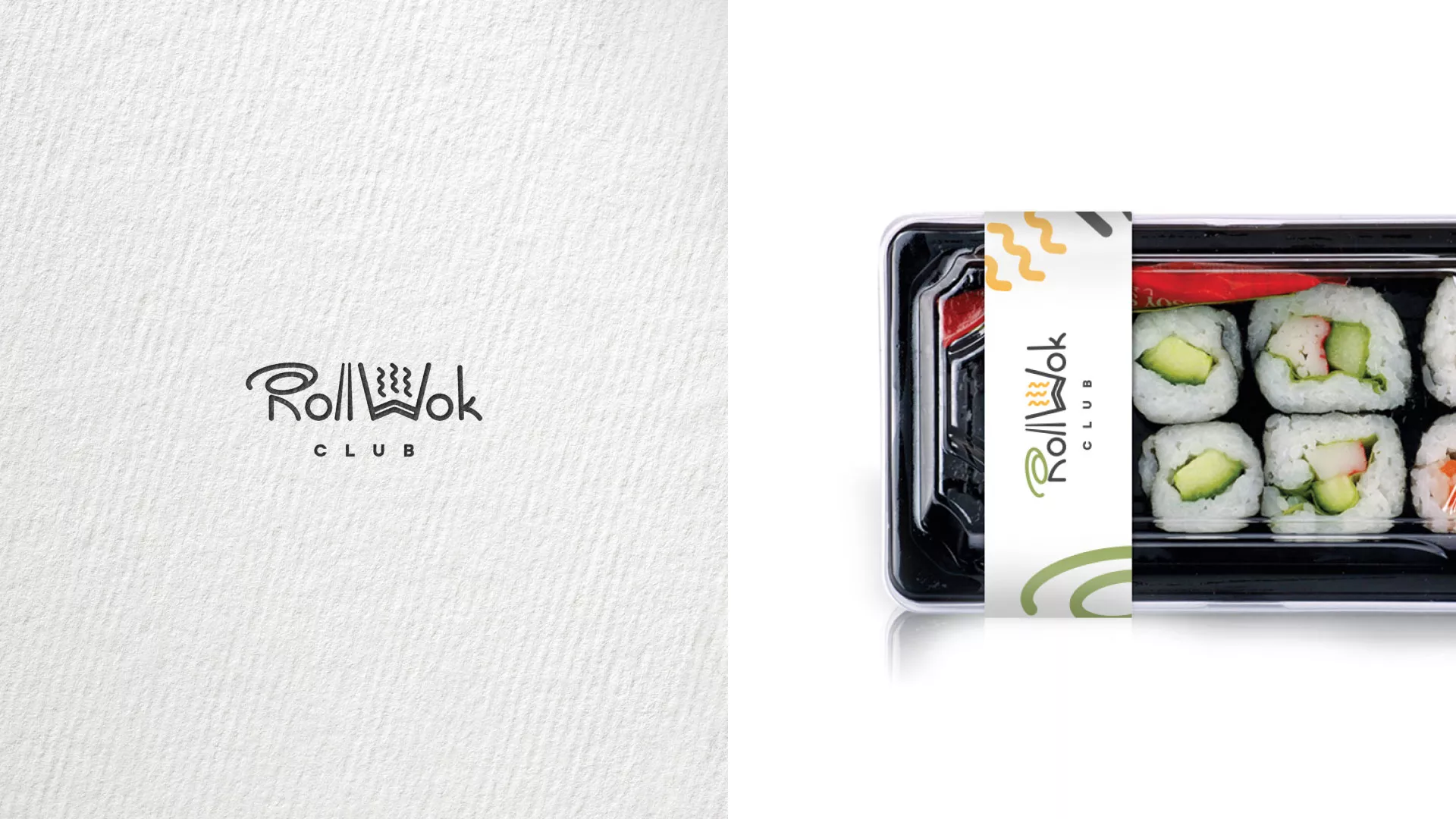 Разработка наклеек для суши-бара «Roll Wok Club» в Бодайбо